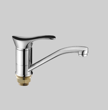 Т0103 DВ Cмеситель д/умывальника.Средний нос.Крепление на большой гайке. OUTE