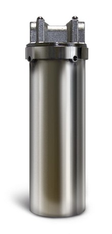 Корпус фильтра металл (нерж) (ГОР.ВОДА ) (корпус+ключ+кронштейн) FLC-12