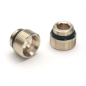 240711-001   Комплект двух резьбозажимных нипелей с наружной резьбой  (медн.сплав)1/2х3/4  (Rehau)