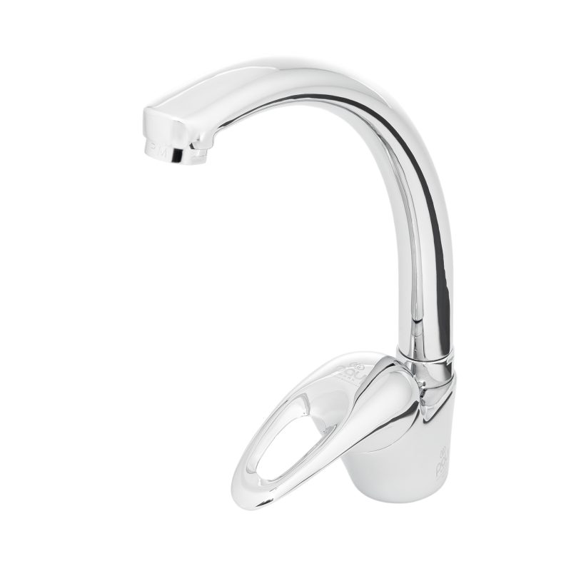 Смеситель для кухни Holstein, высокий излив, боковая ручка, 212014, Paulmark