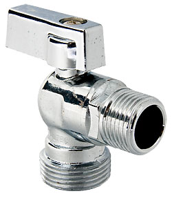 Кран шар. угловой для подкл. с/т приборов 1/2