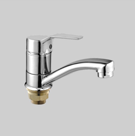 Т0703 DВ Cмеситель д/умывальника.Средний нос.Крепление на большой гайке.