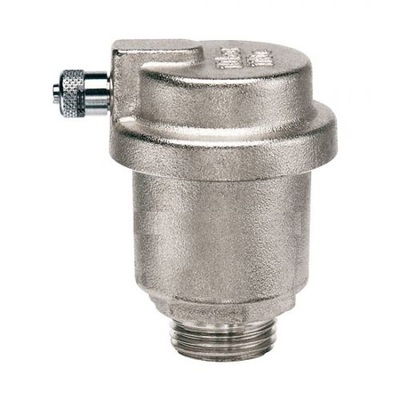 Автоматический воздухоотводчик прямое подключение боковой выпуск  (латунь)   1/2