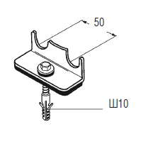240457-001   Фиксирующая скоба для присоединительных трубок   фиксирующий уголок  (Rehau)