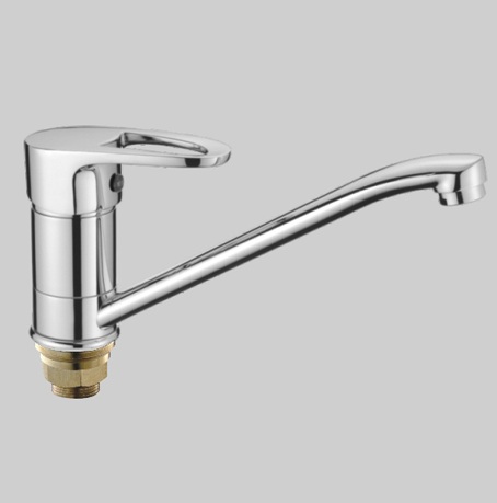 Т1603 В Cмеситель д/кухни.Креплеине на большой гайке .OUTE