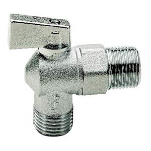 Кран шаровой угловой  для стиральных машин   1/2х1/2