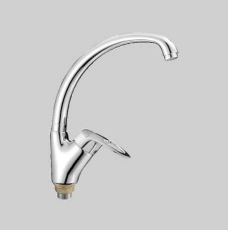 Т4513 В Cмеситель д/кухни с боковой ручкой. Крепление на большой гайке.OUTE