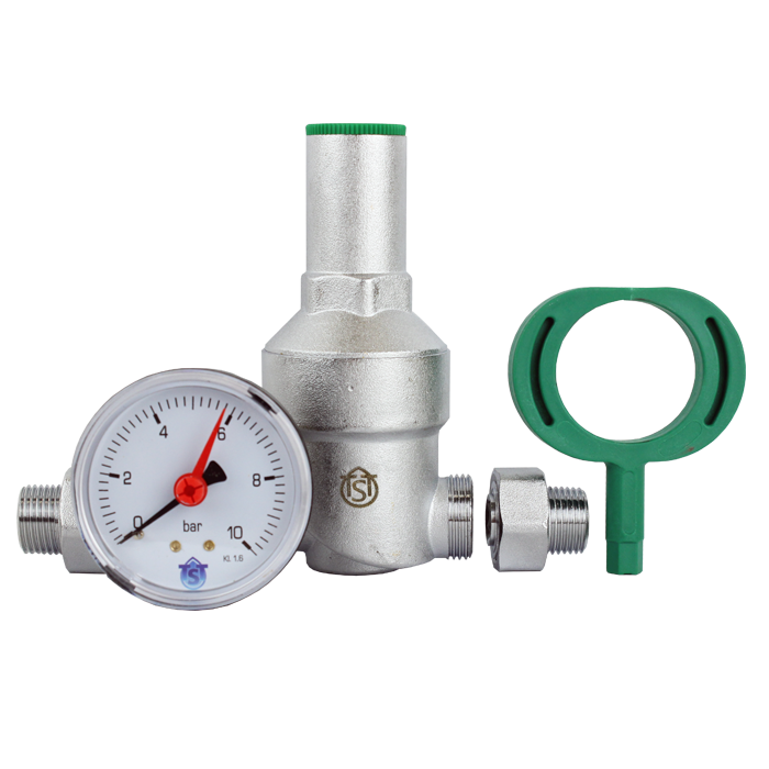 САЙТ TST.RD12MM - TST Редуктор давления хром. 12 нар.-нар. с манометром