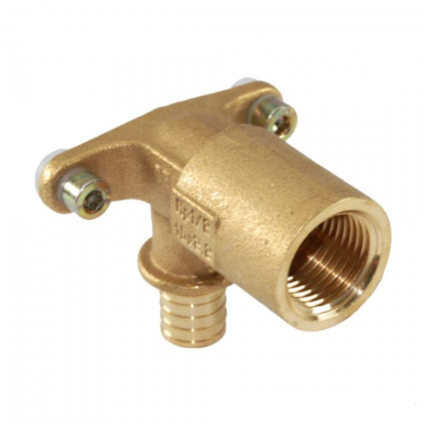 138451-405   Угольник настенный с длинным нарезным патрубком   20-Rp 1/2  (Rehau)