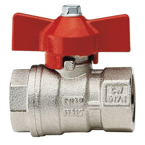 Кран шаровой муфтовый стандартный проход (бабочка)   1