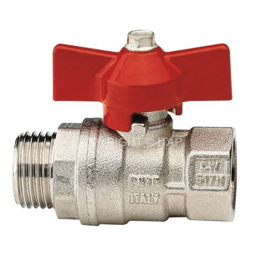 Кран шаровой муфта/резьба стандартный проход (бабочка)   1