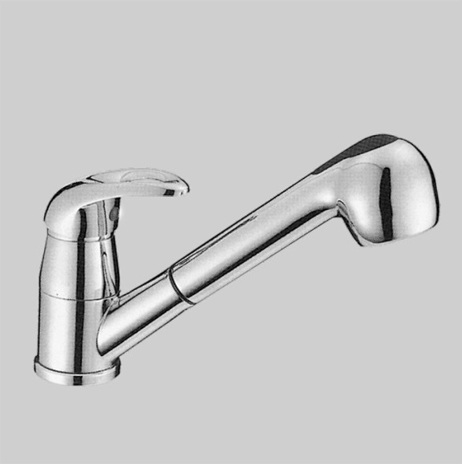 Т3333 Cмеситель д/кухни с выдвигающейся лейкой (картриж ф-35мм) OUTE