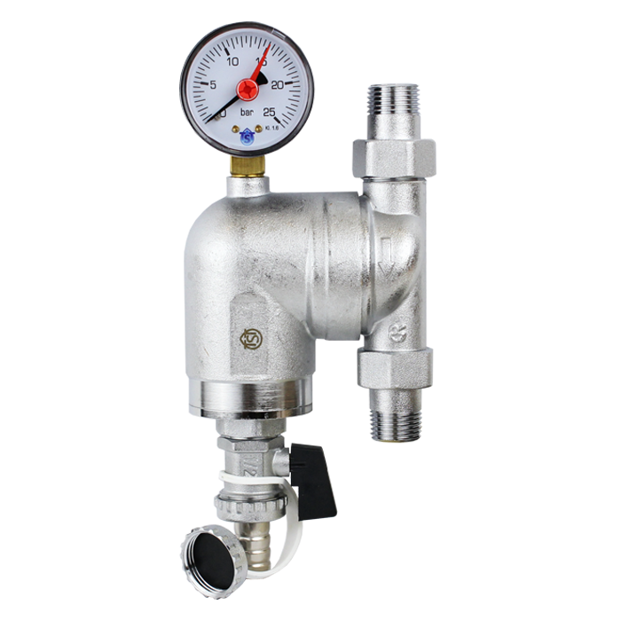 САЙТ TST.FC1212 - Фильтр промывной TST 100мкм с манометром 12 нар.-нар., поворот. соединение