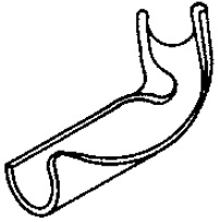 265729-001   Фиксатор  поворота трубы 45°, без колец (чёрн. мет.)  16/17  (Rehau)