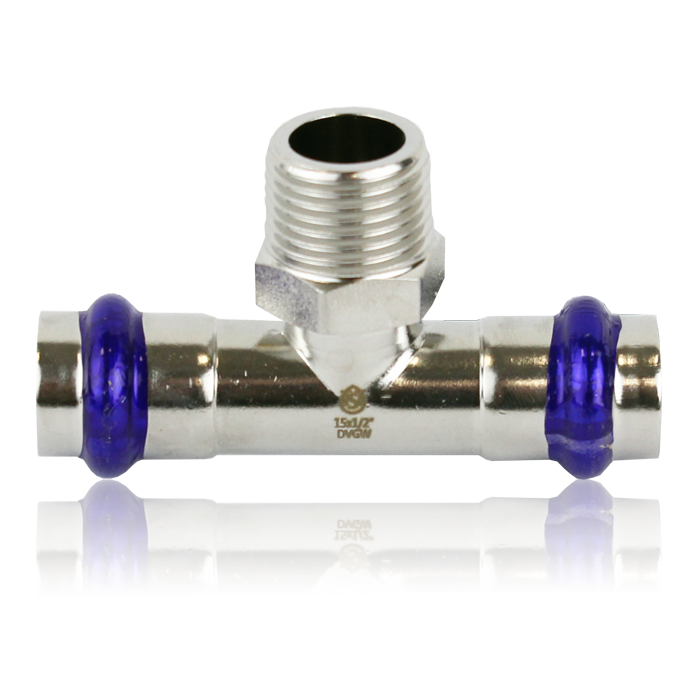 САЙТ TST.SFT151215M Тройник TST из нержавеющей стали  с нар. резьбой 15×12×15