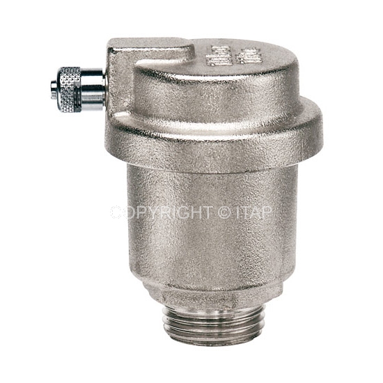 Автоматический воздухоотводчик прямое подключение боковой выпуск  (латунь)   3/8