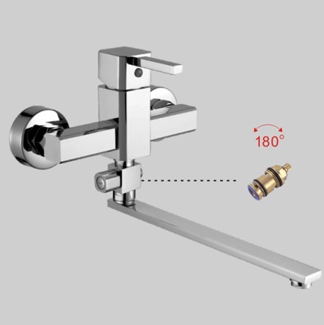 Т0223 Cмеситель д/ванны с длинным изливом (35см) OUTE
