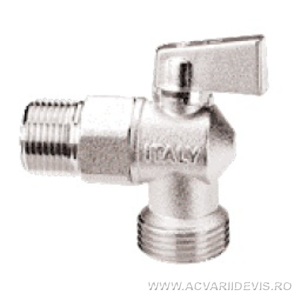 Кран шаровой угловой  для стиральных машин   1/2х3/4