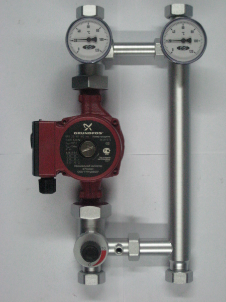 Насосная группа ДУ25 со смесителем Л