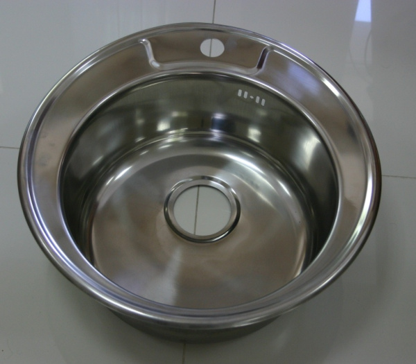 Мойка нерж. врезная круглая 490х180 0,8мм