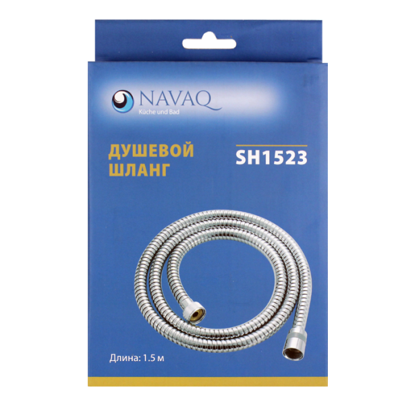 SH1523 - SH1523 Шланг ддуша NAVAQ 1,5м импимп нерж., хром (в кор.)