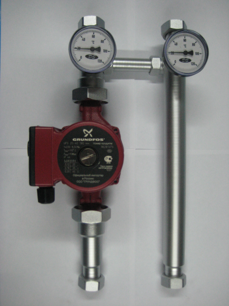 Насосная группа ДУ25 без смесителя Л