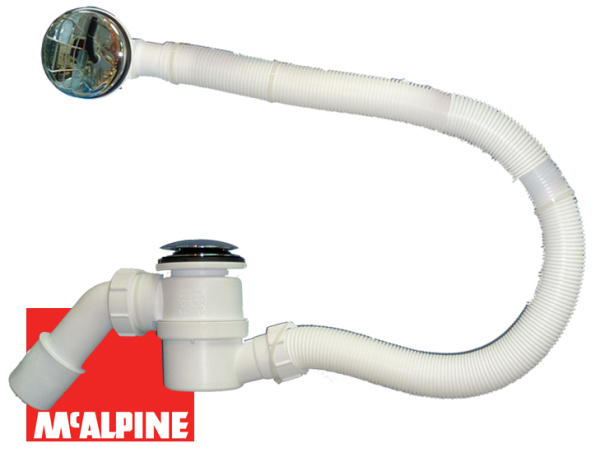 АВТОМАТ пластиковый (кнопка) с коленом McALPINE MRB12 АВТОМАТ пластиковый (кнопка) с коленом McALPINE MRB12