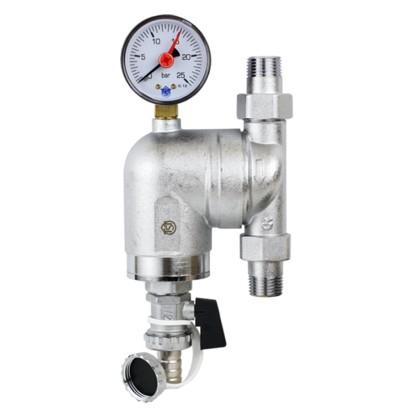 САЙТ TST.FC1212 - Фильтр промывной TST 100мкм с манометром 12 нар.-нар., поворот. соединение